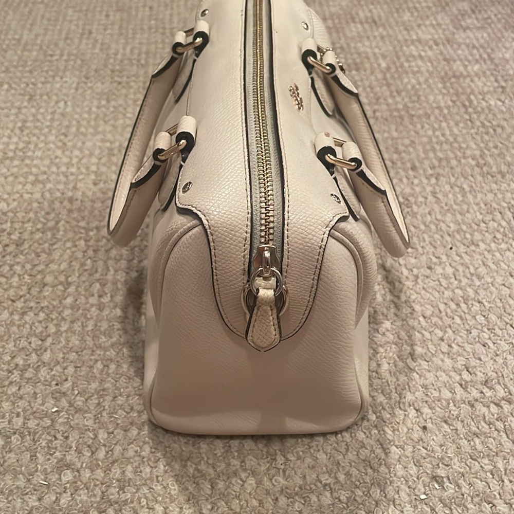 Coach Off-White Leather Satchel - Picture 4 of 9